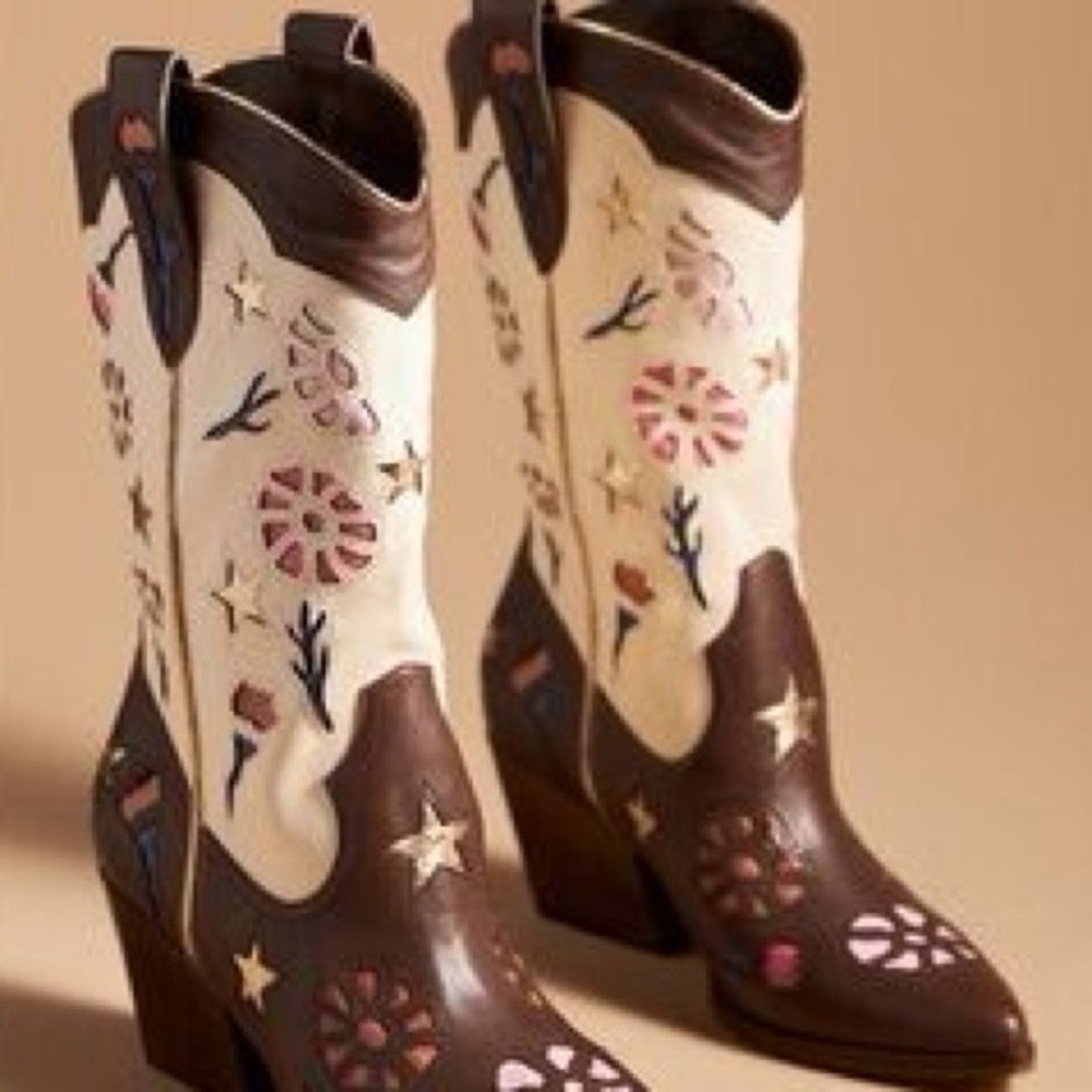 NWT Dolce Vita Lassie Leather Cowboy Boots! - Picture 2 of 7